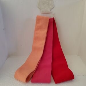 Cara New York Hair Bands in Peach, Pink, and Red Set Of 3 Headbands